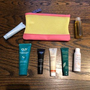 NEW 8 piece SKIN CARE lot - cleansers, cleansing oil, face masks & case